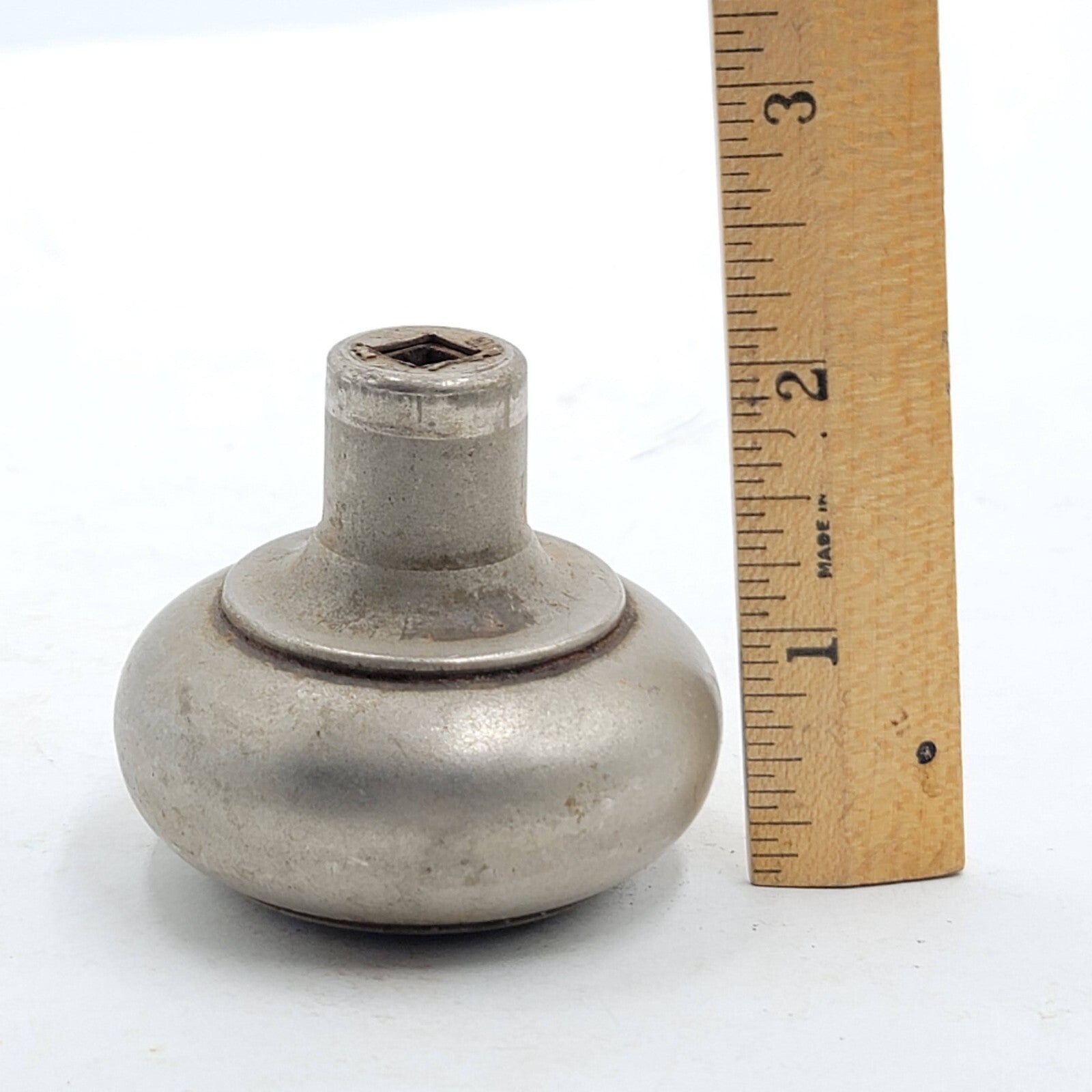 Vintage SINGLE Steel Doorknob Salvage Door Hardware 2.25"  Silver Color 19
