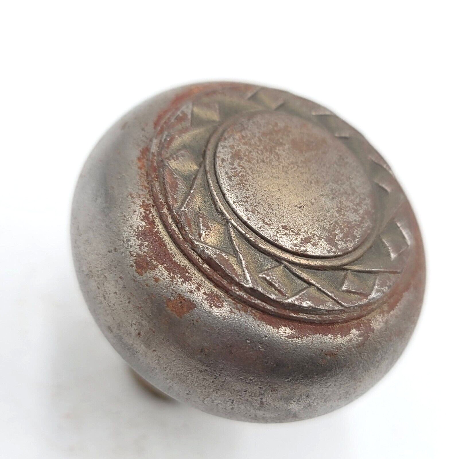Vintage SINGLE Small Ornate Doorknob Steel Salvage Closet Pantry Hardware 2"