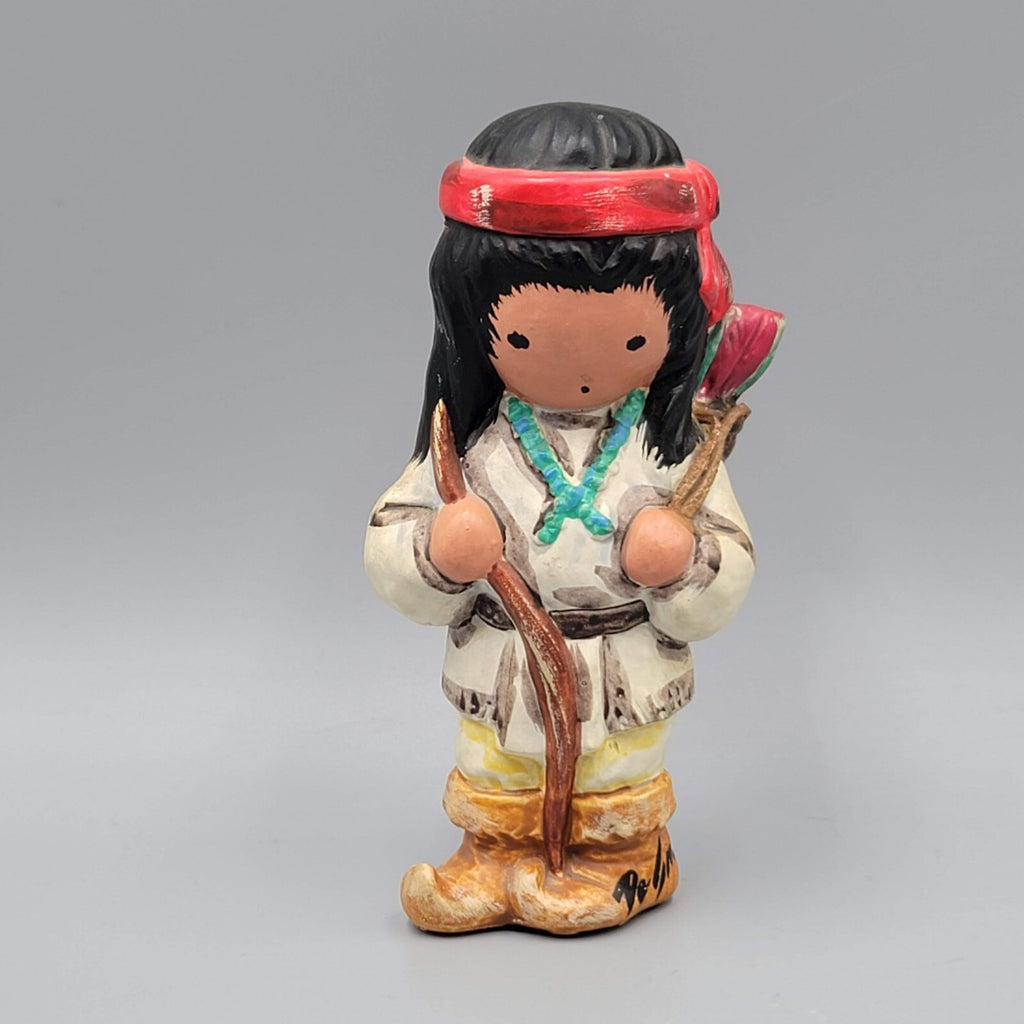 Vintage Ted Degrazia MY FIRST ARROW Ceramic Figurine 5 in Japan