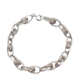 Vintage Bracelet Textured Silver tone Links 7.25"