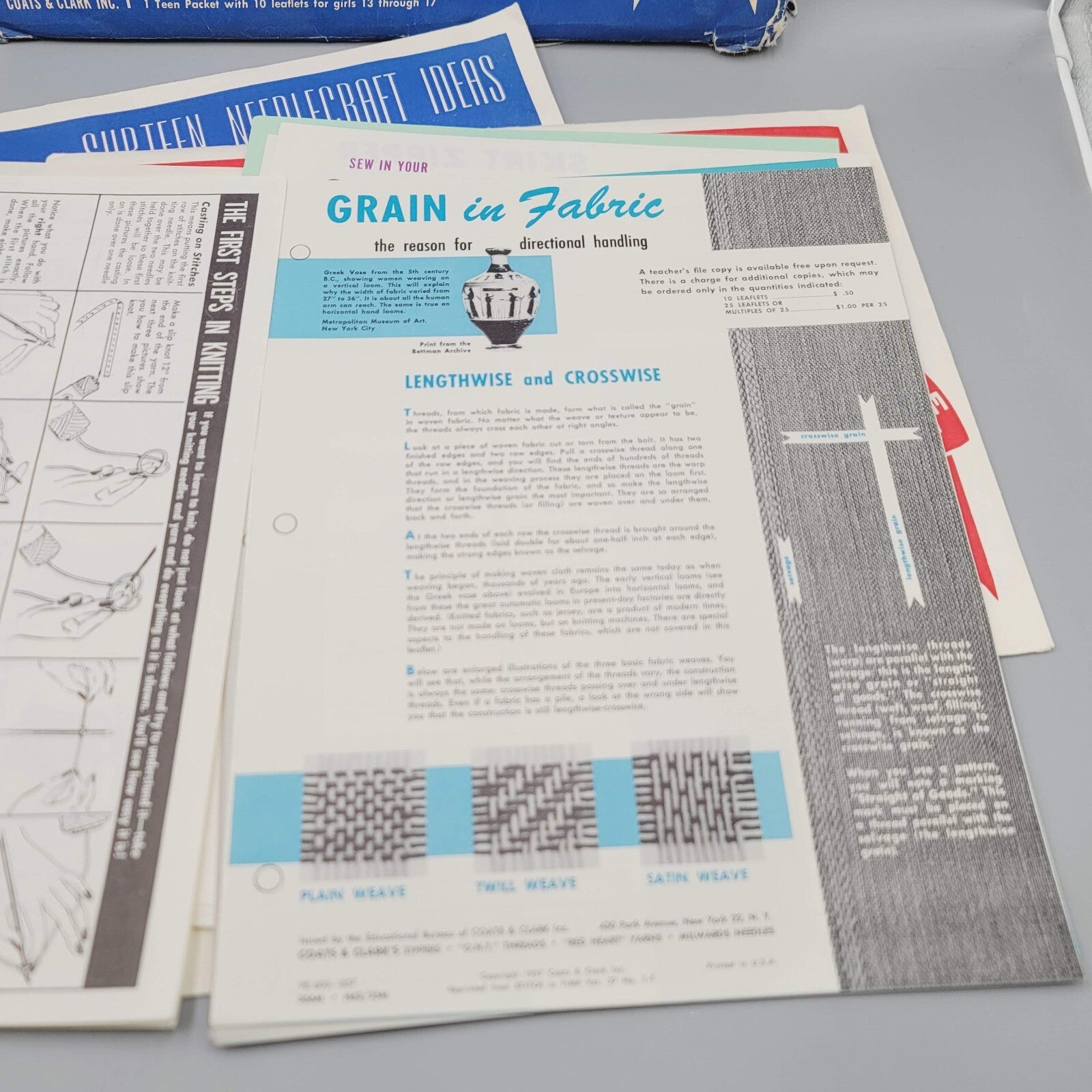 Vintage Needlecraft Packet For Leaders Camp Fire Girls Group By Coats & Clark