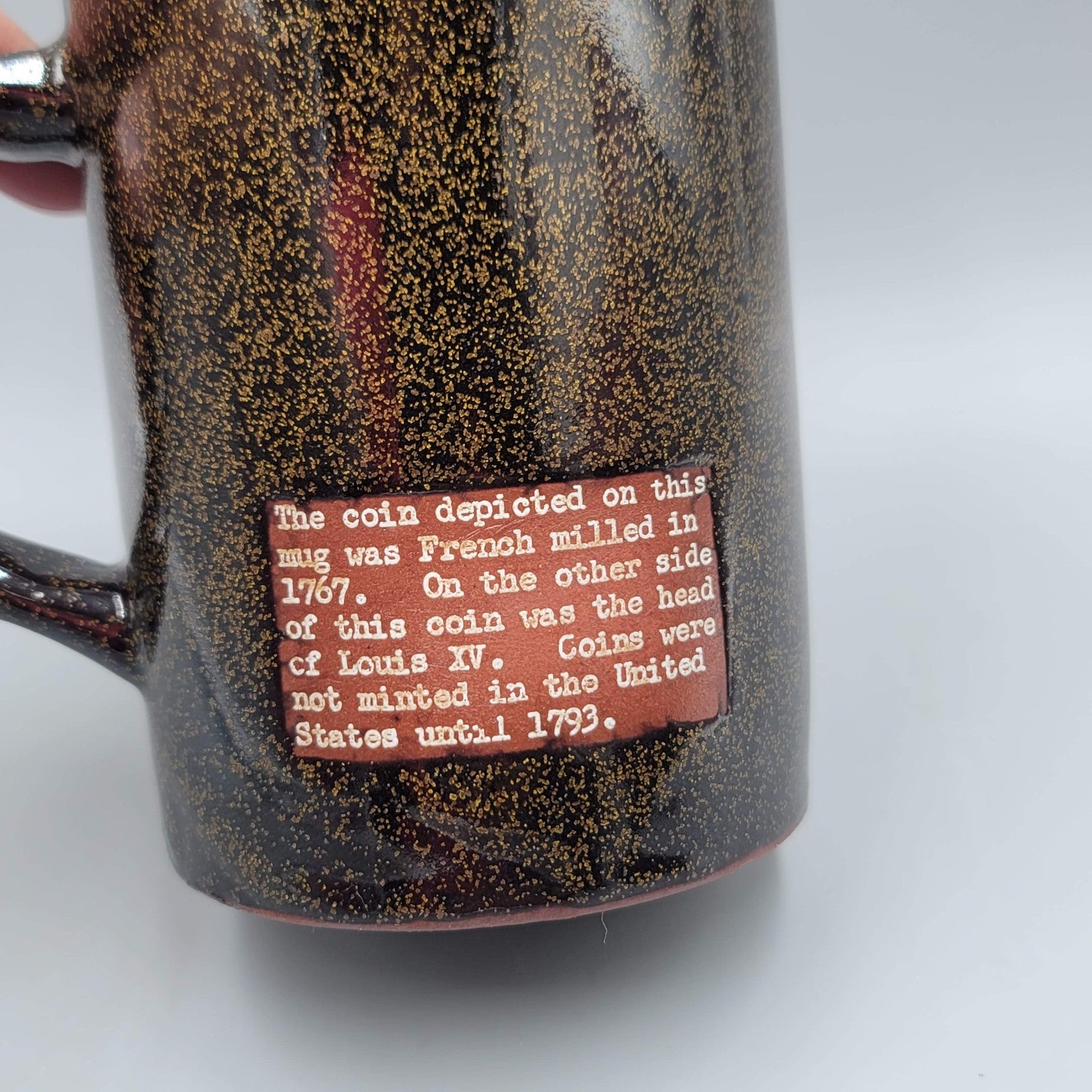 Coin Collectors Coffee Mug Sit Nomen Dominit Benedictum 1767 Coin Louis XV