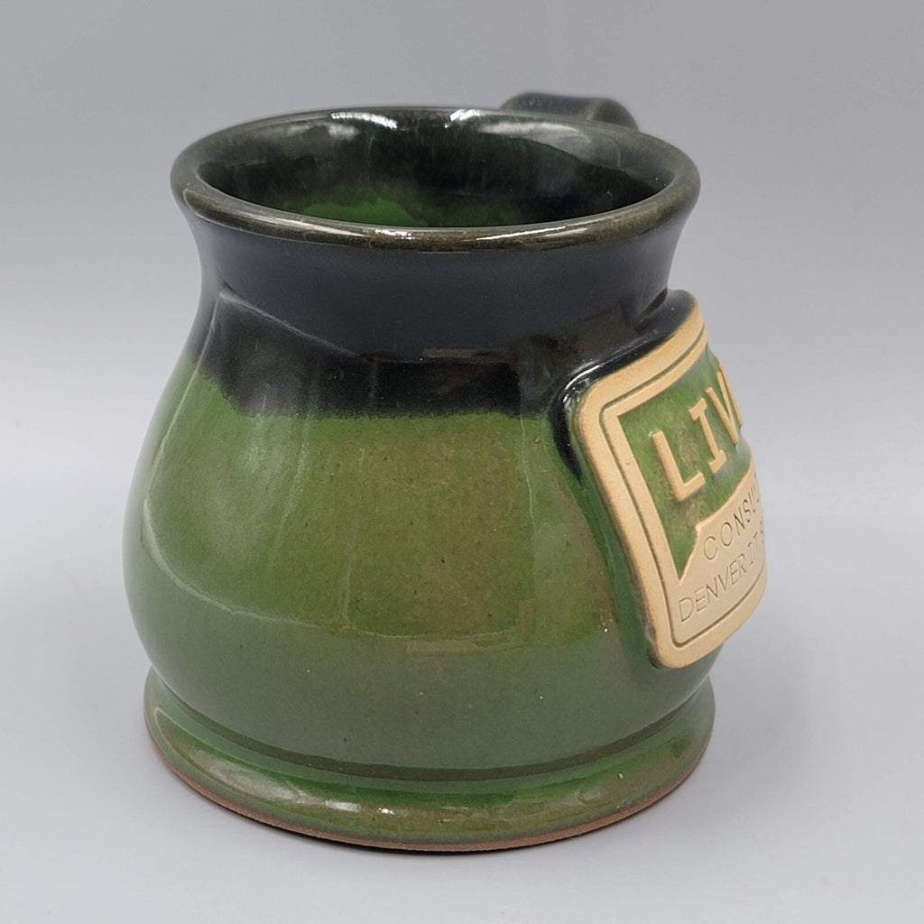 Sunset Hill Stoneware Coffee Mug Green LIVE Consulting Denver IT Support