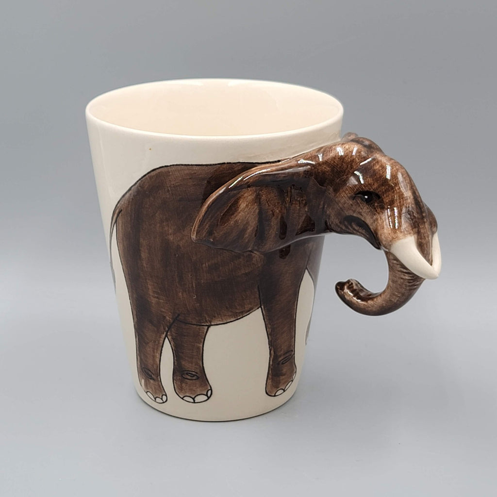 World Market Elephant 12 oz Ceramic Coffee Mug Ceramic 3D Look!