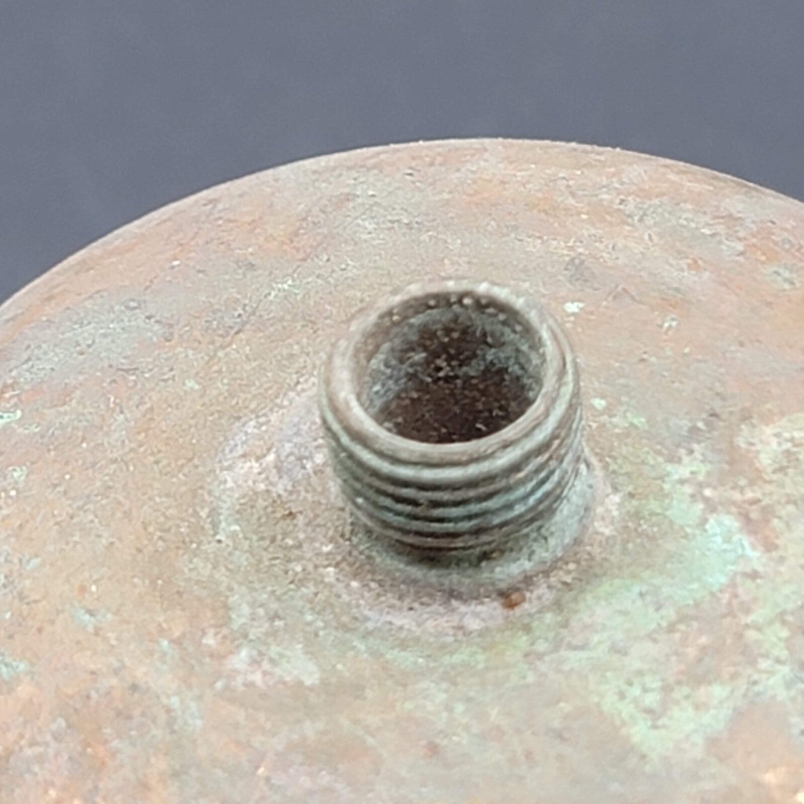 Vintage SINGLE Brass Doorknob Salvage Door Hardware Unique Open Thread 2.25"
