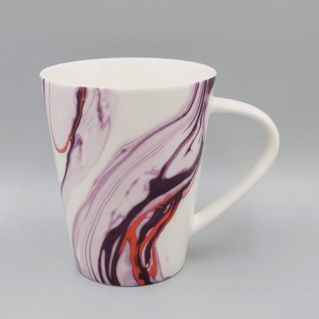 Starbucks Teavana 12 Oz Ceramic Mug Cup Purple Red Swirl 2015 - Excellent cond