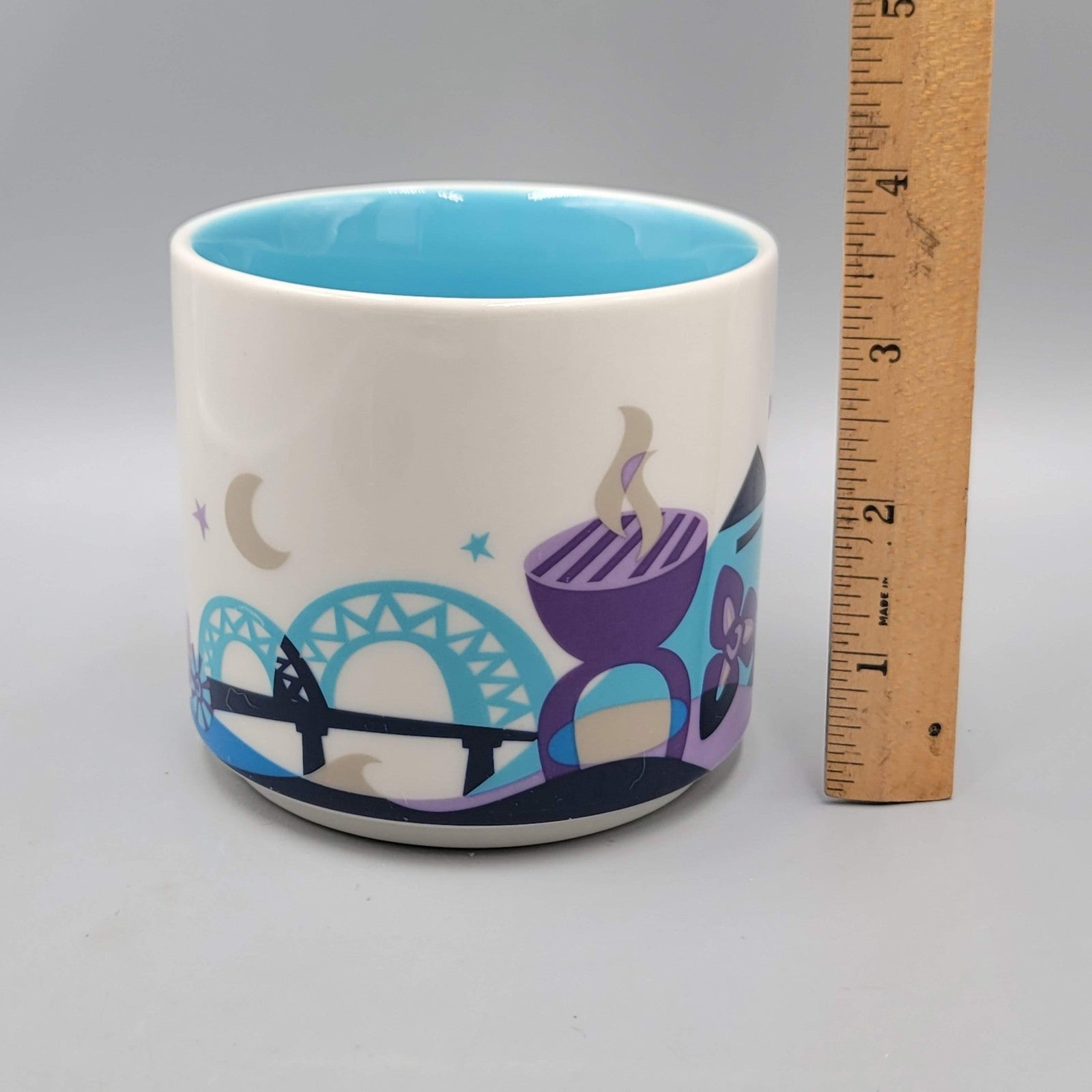 Starbucks Mug You Are Here Collection Memphis Skyline Blue Ceramic Coffee Cup