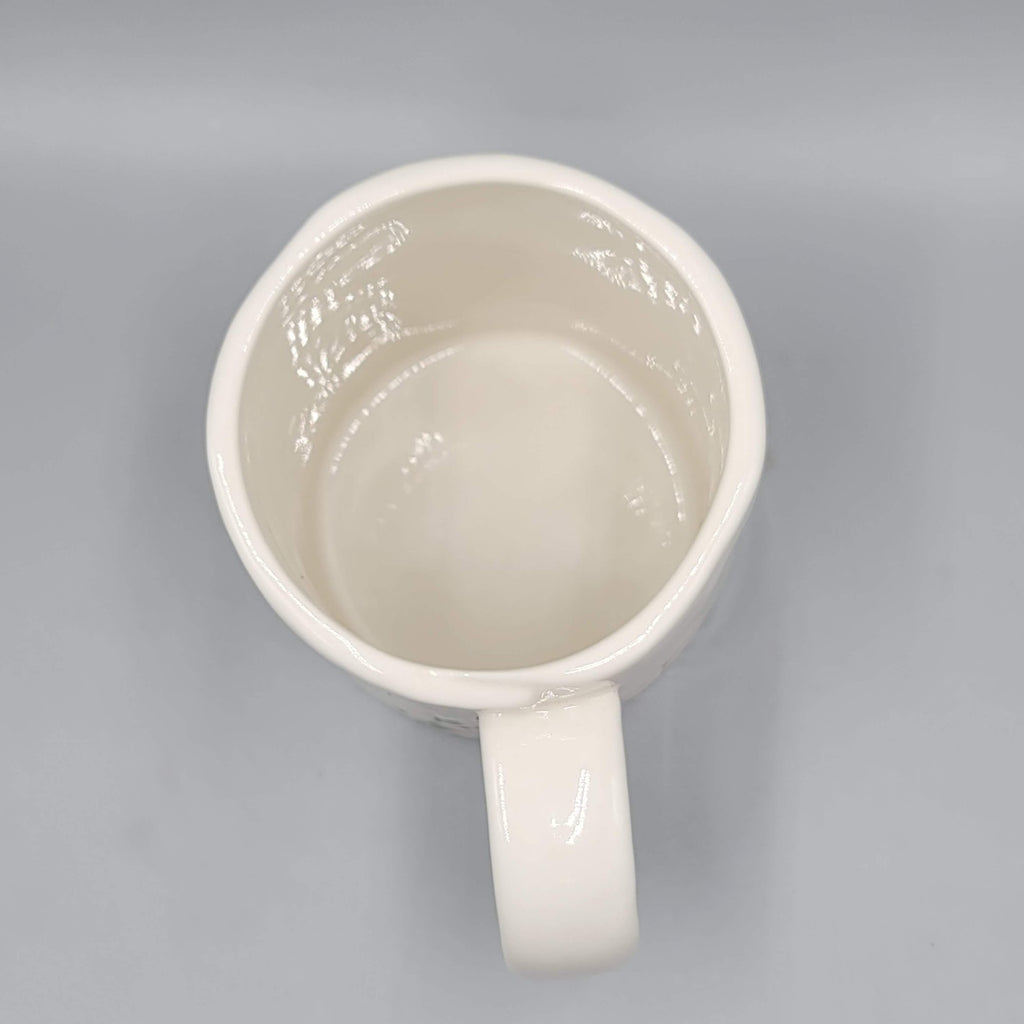 Anthropologie Mug DAGNY T Monogram Initial Letter Floral Coffee Cup Anthropology