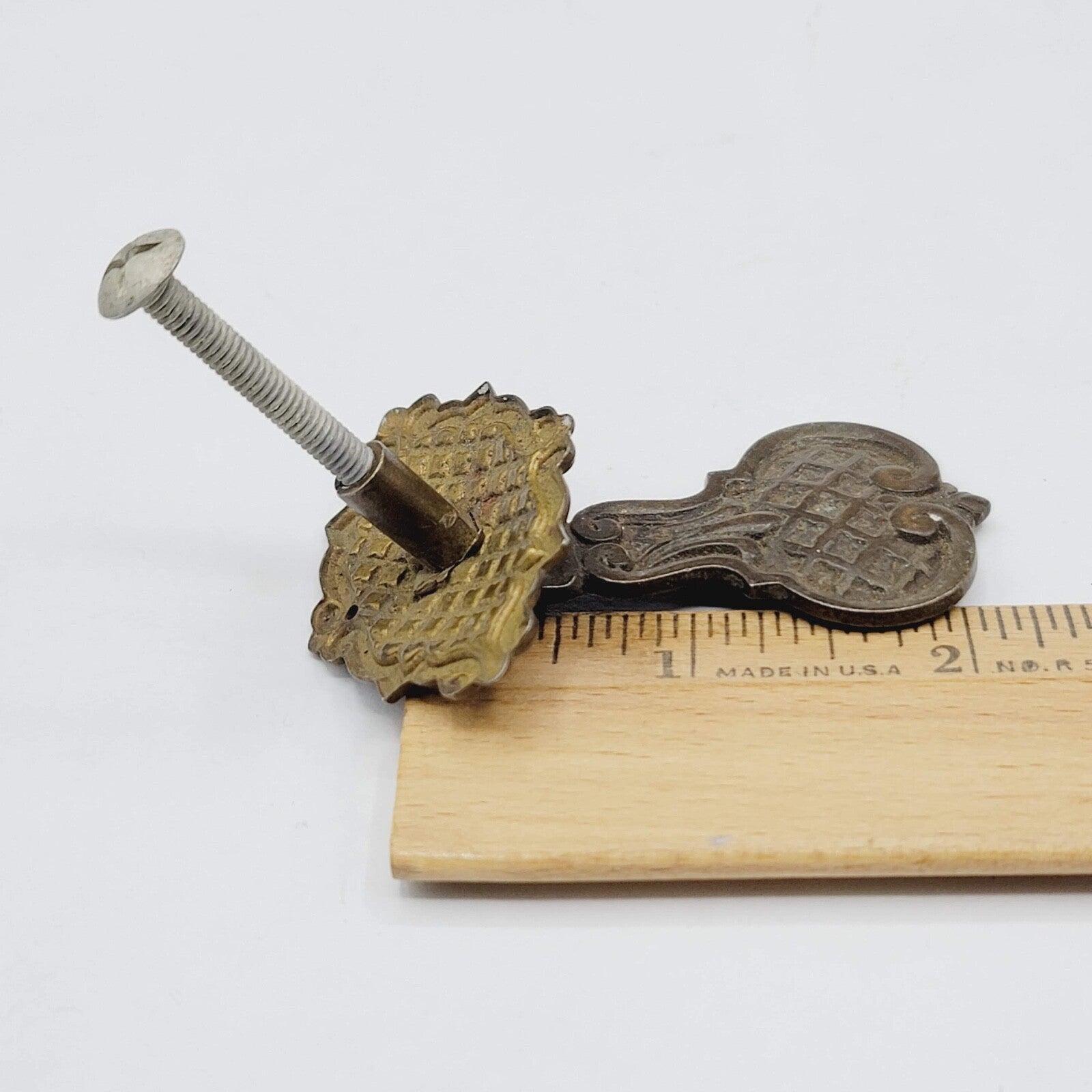 Vintage Steel Drawer Pull Hardware Ornate Drop Bail 6233