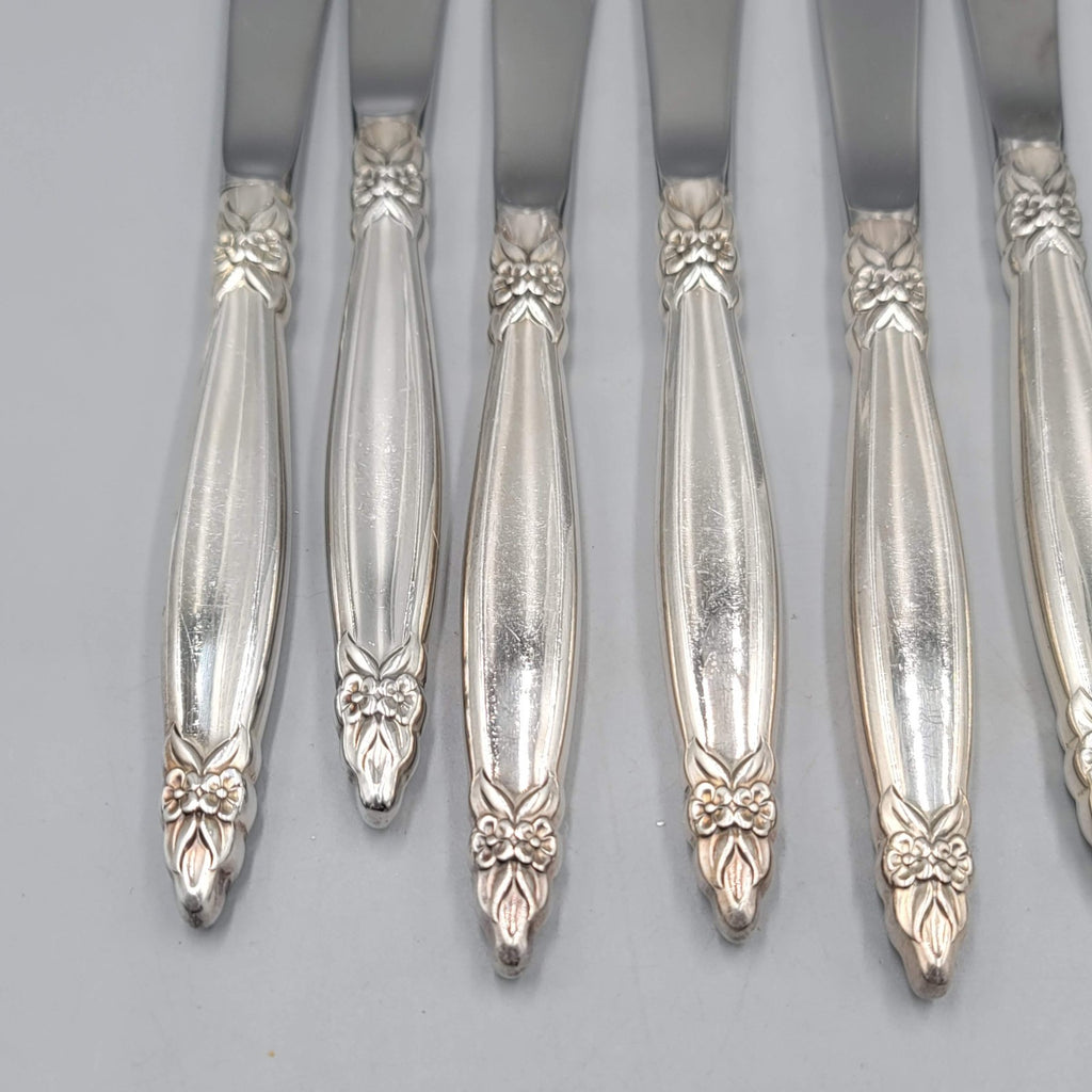 1847 Rogers Bros International Silver Plate Garland Lot of 10 Dinner Knives