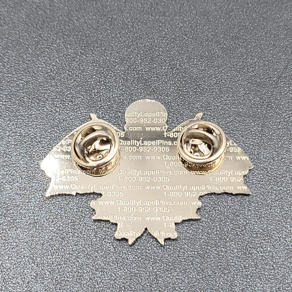 Tempus Fugit Time Flies Lapel Pin Black Silver Oddity Goth Punk Rock