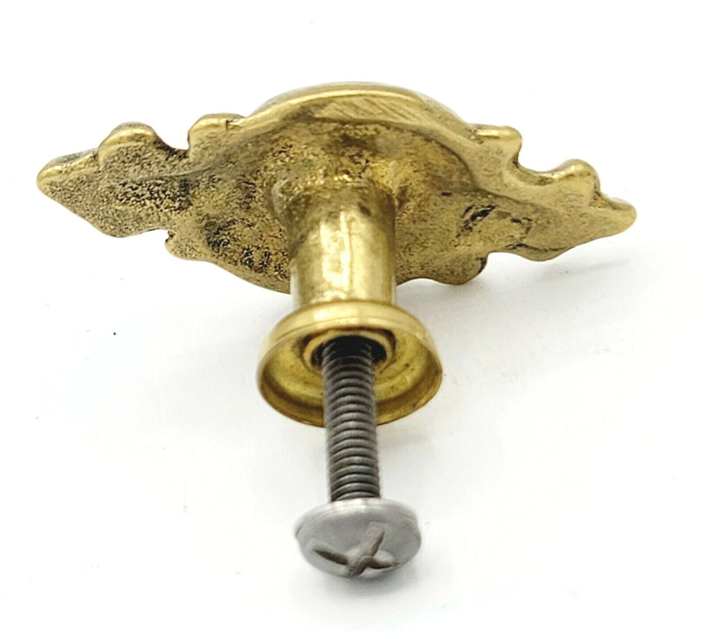 Vintage Brass Drawer Pull Architectural Salvage Hardware 2" x 1"