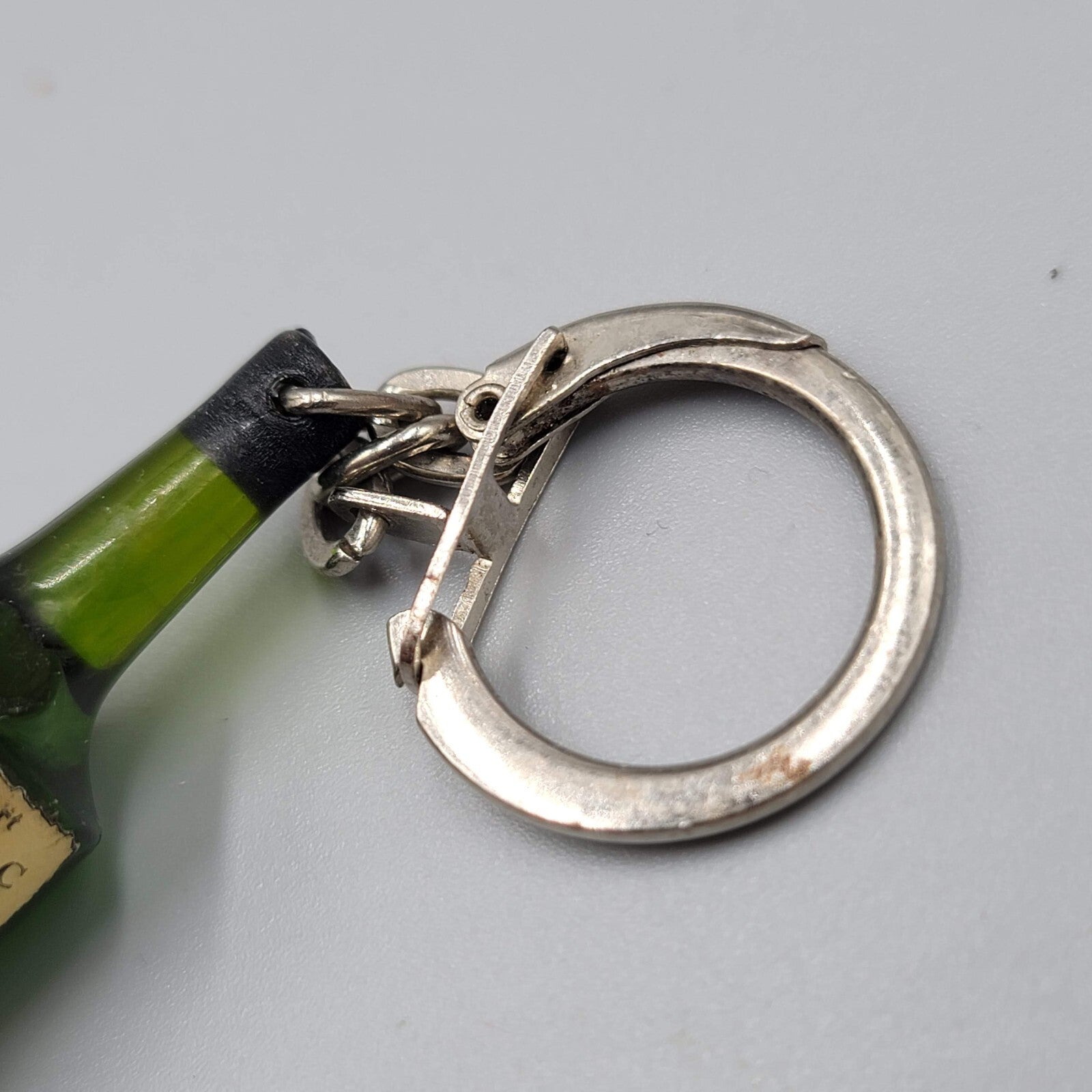Vintage Keychain Miniature Polignac Cognac Liquor Bottle 1.5"
