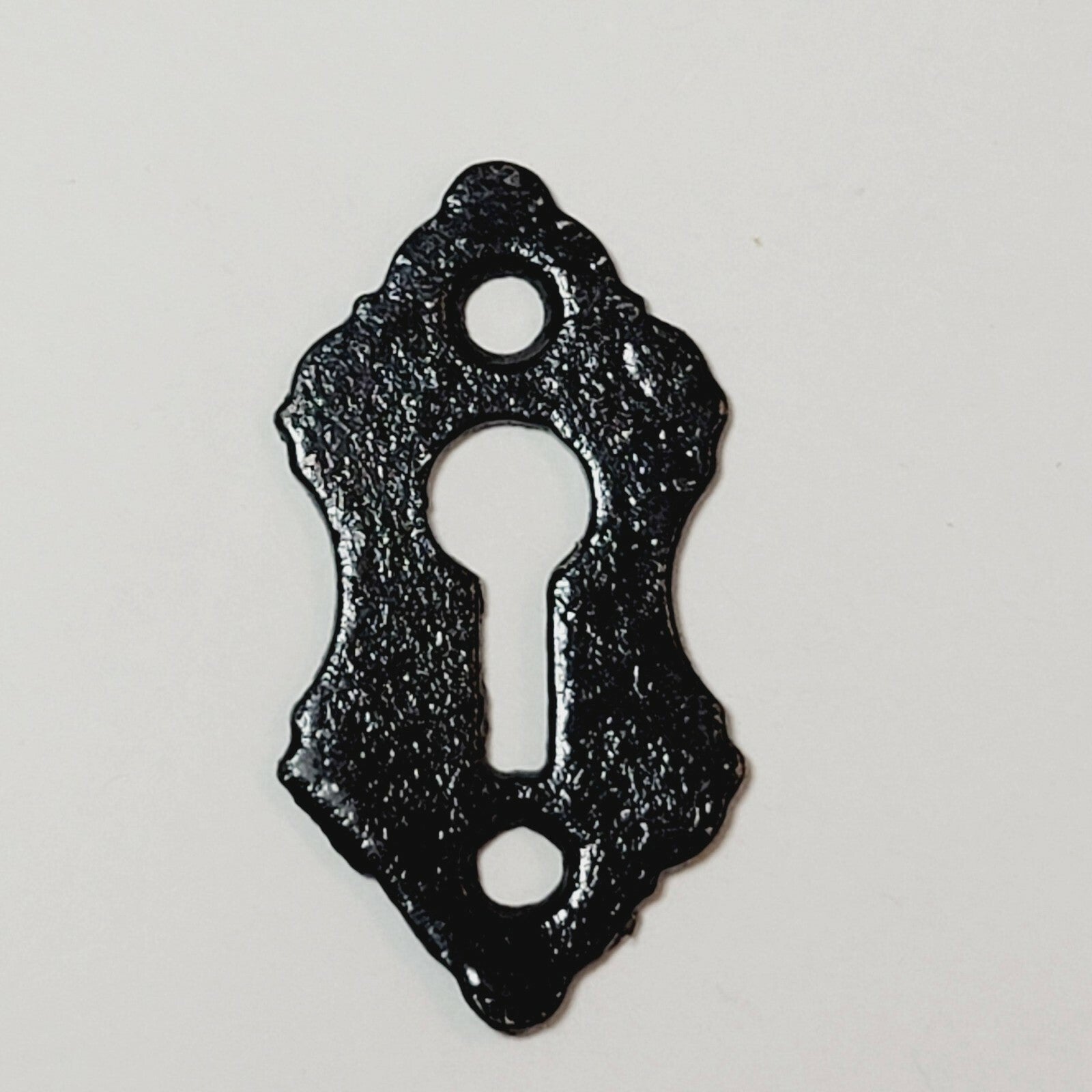 Vintage Cast Iron Ornate Skeleton Key hole Escutcheon Salvage Hardware 1 7/8" A