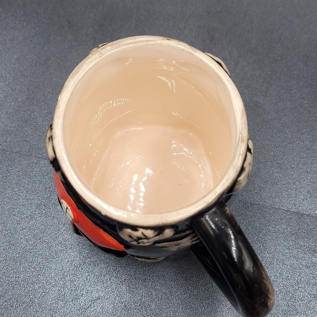 Vintage Pirate Ceramic Glazed Coffee Mug Hand Painted Unsigned Unique 4"