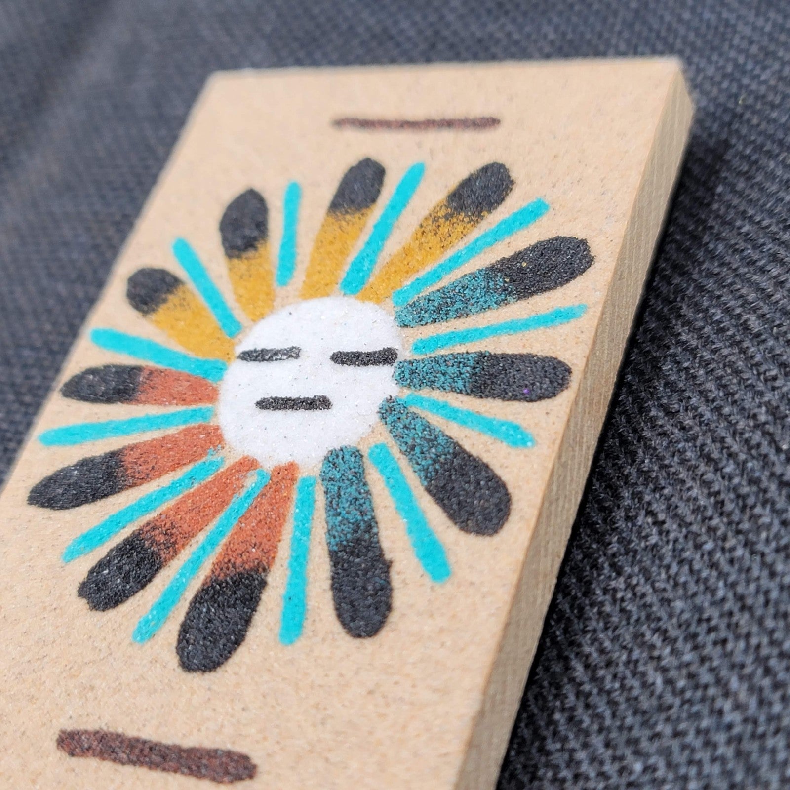 Native American Indian Sand Painting Untitled Magnet 3 1/8" x 1 3/4"