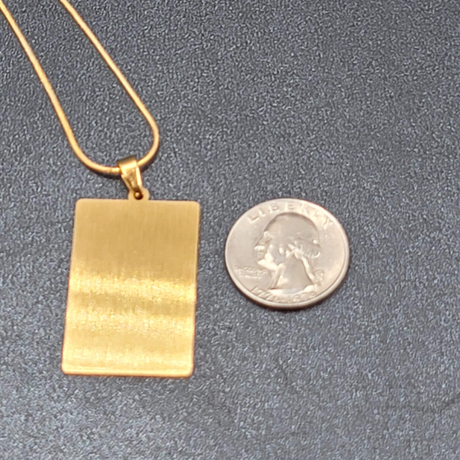THE MOON Tarot Card Pendant Necklace Major Arcana Gold tone 18”.