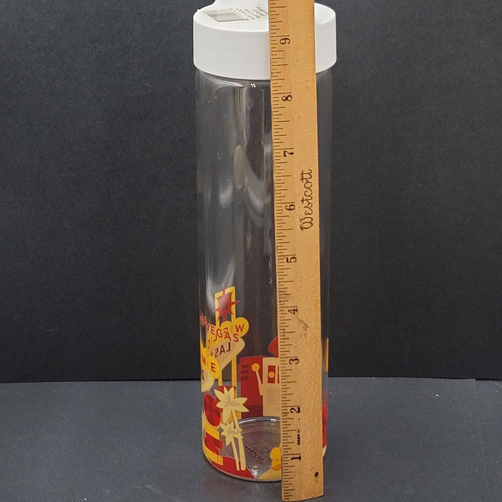 Starbucks You Are Here Collection Las Vegas NV Glass Water Bottle 18.5 oz