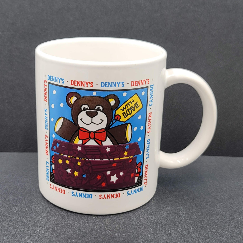 Vintage Dennys Diner Coffee Mug Cup Teddy Bear With Love
