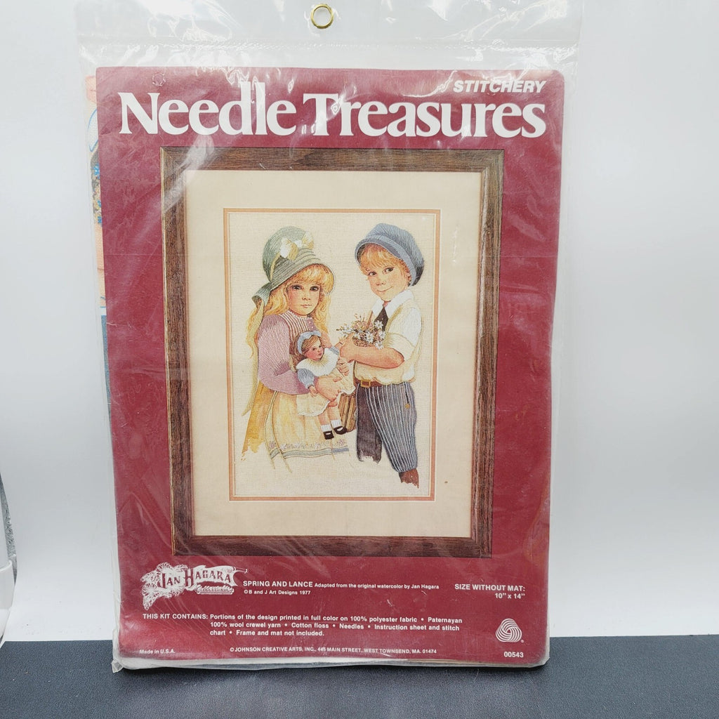 Vintage Needlepoint Kit Needle Treasures Spring and Lance Jan Hagara 1977