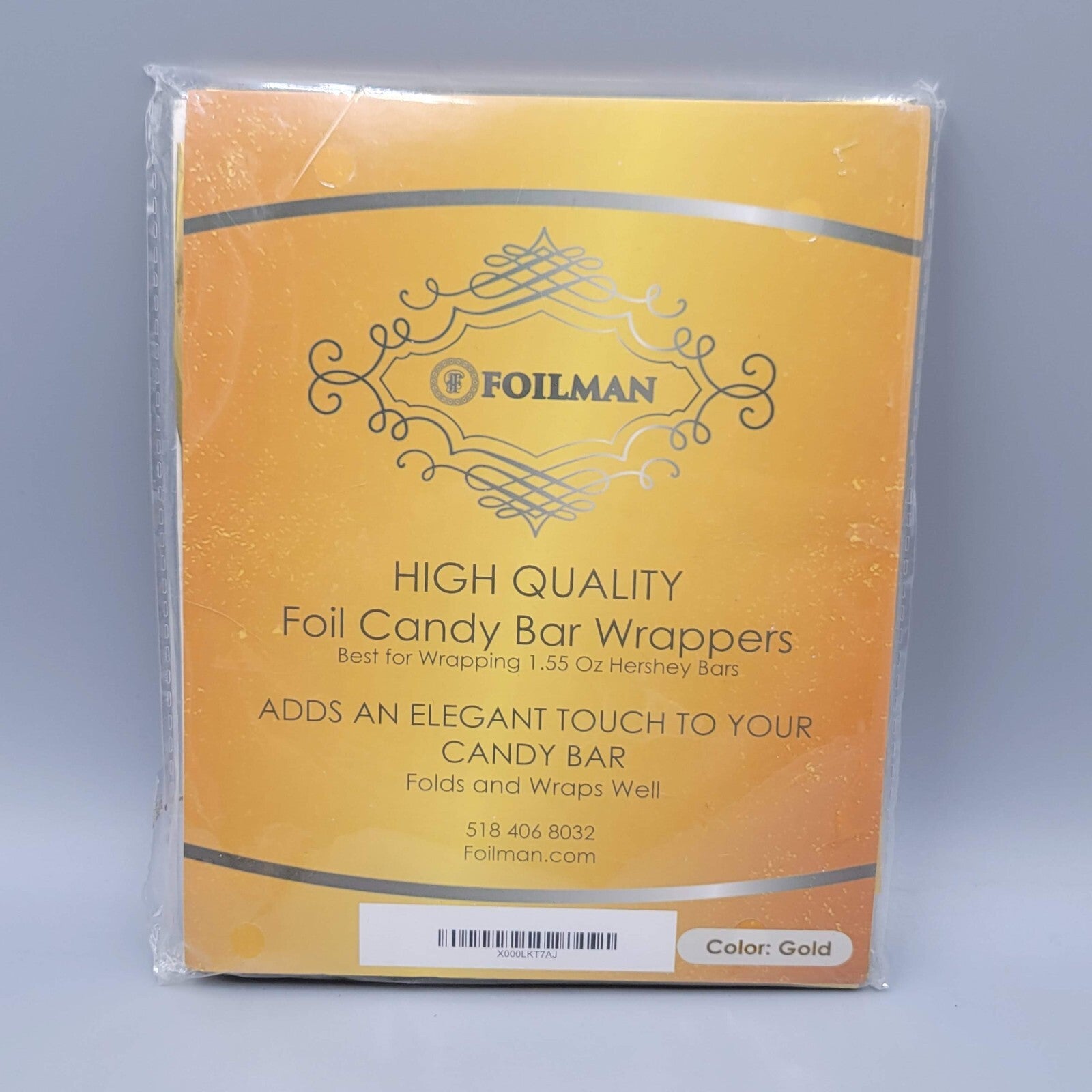 Foilman Candy Chocolate Bar Foil Wrappers Gold Foil Sheets 6 x 7.5" In.