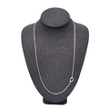 Initial D Necklace Crystal Silver tone Dainty Minimalist 16"-18"