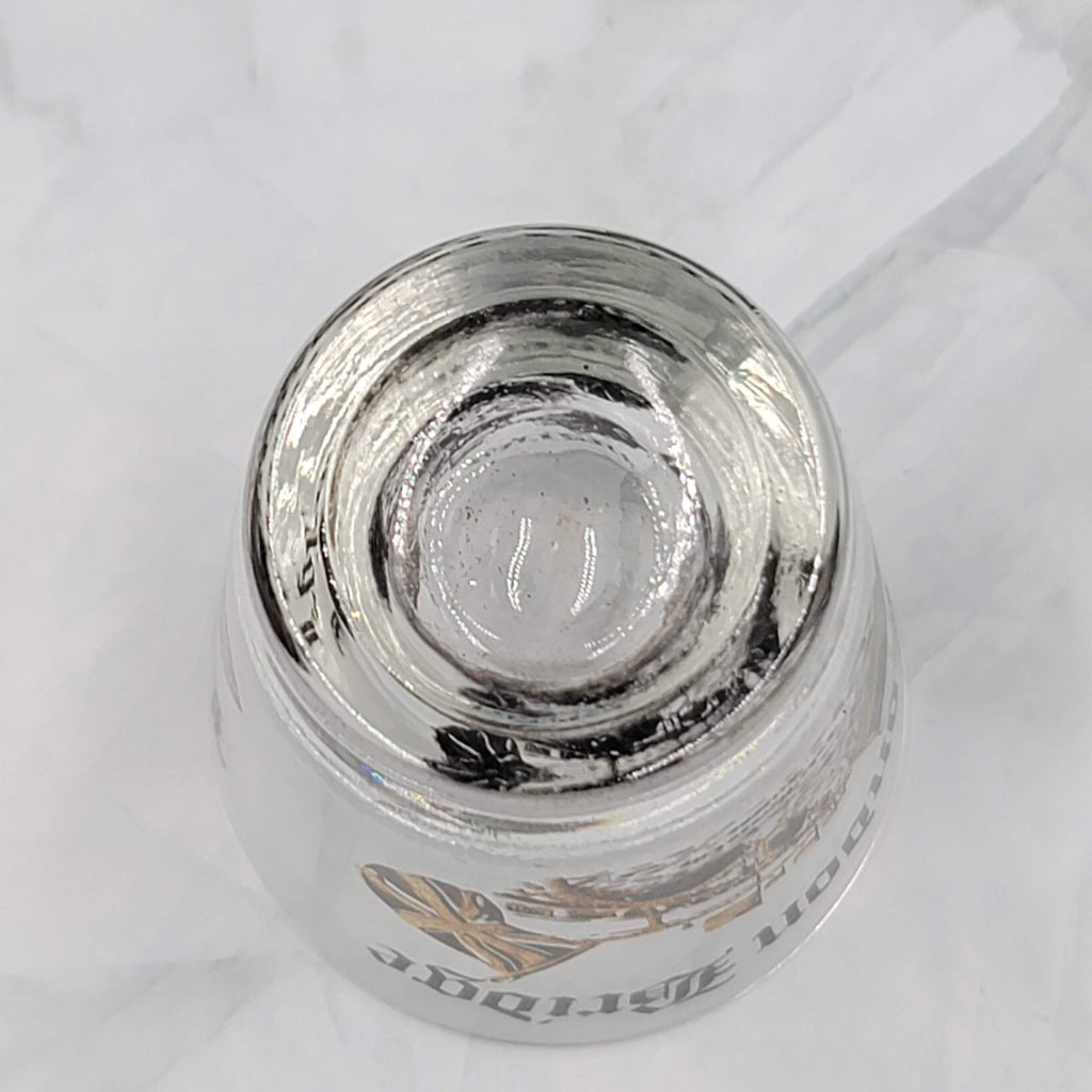 Vintage London Bridge Lake Havasu City AZ Shot Glass Black Gold Collectible