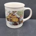 Sunny Stoneware Coffee Mug Made in Korea Winter Scene