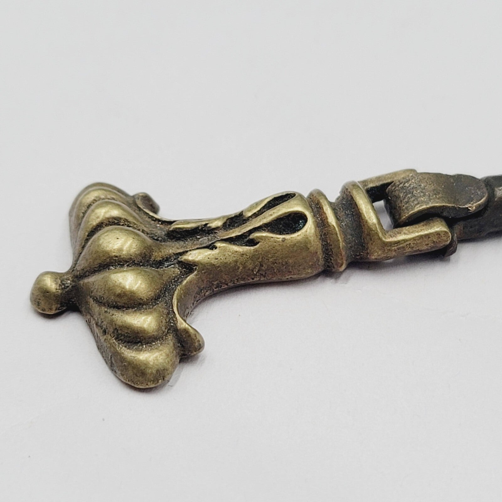 Vintage Brass Drawer Pull Salvage Hardware Reclaimed Part SINGLE ONLY 1 7/8"