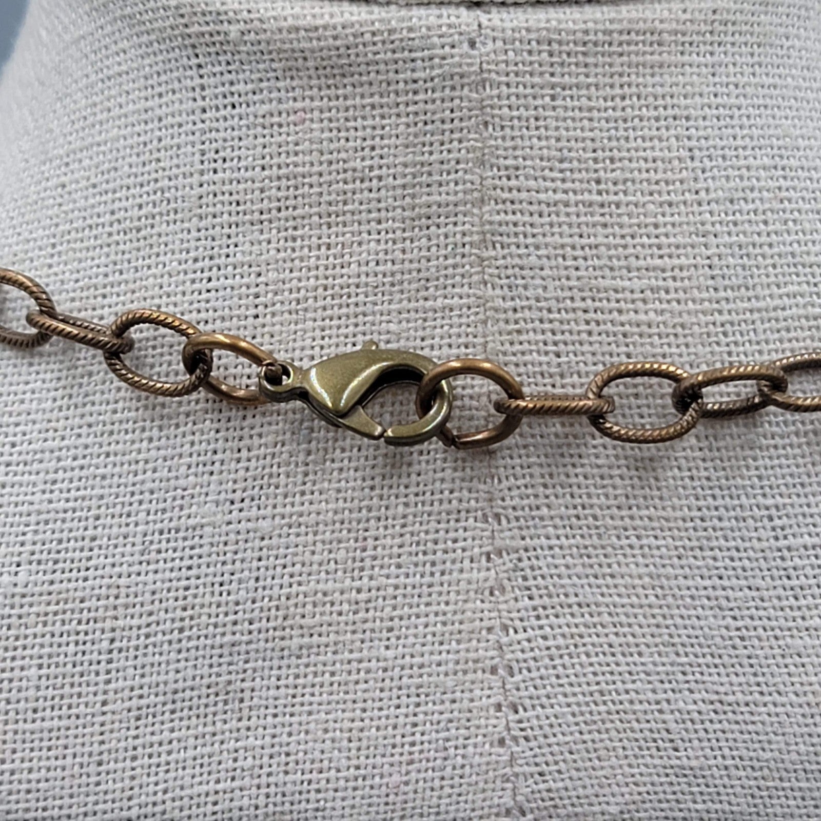Vintage Bronze Chain Necklace Sea Turtle Sand Dollar Charms Imagine 18"