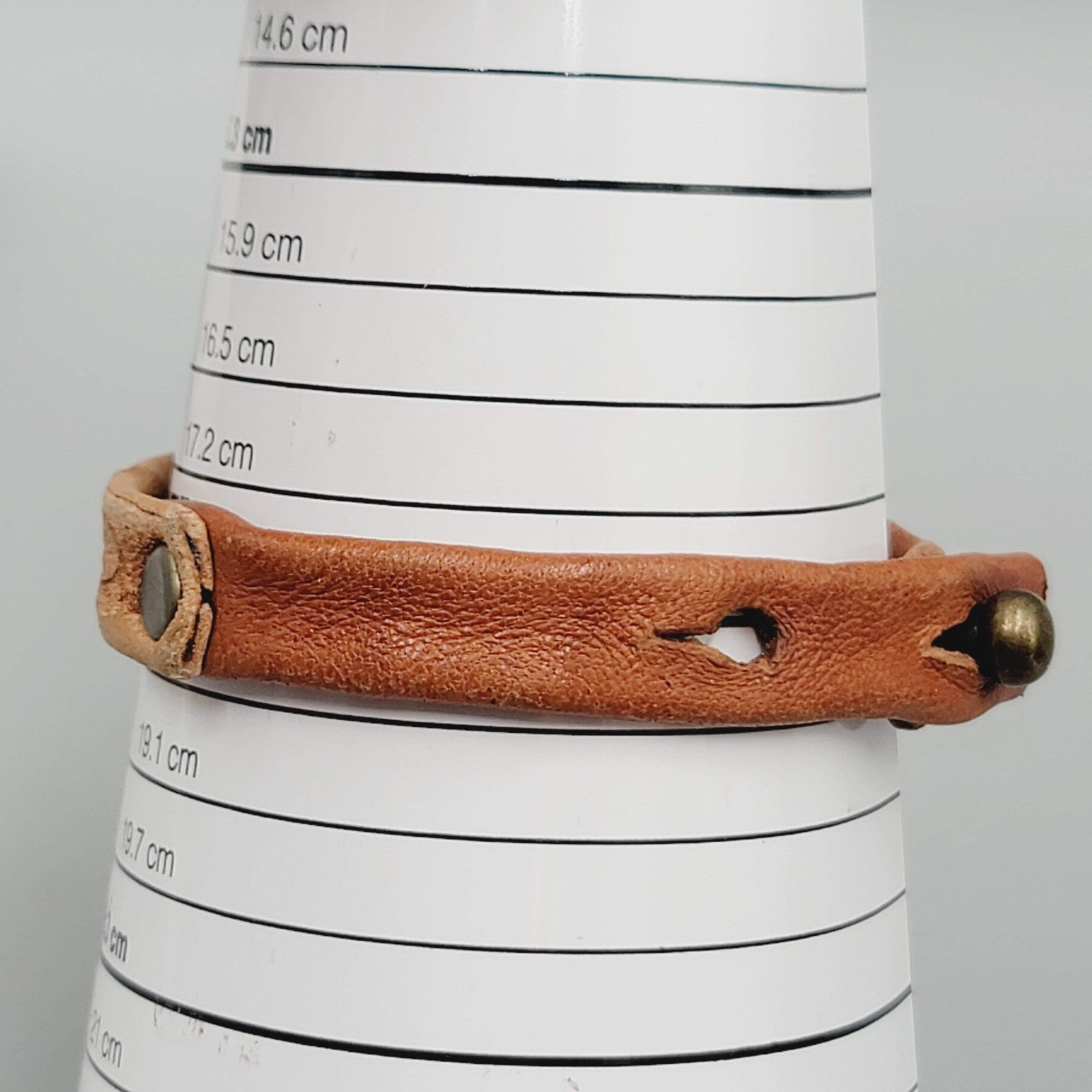 Handmade Leather Bracelet Adjustable Unisex Rustic Snap Closure Boho Jewelry Gif