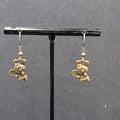 New Pierced Earrings Bronze tone Bunny Rabbit Tennis Dangle 5/8"