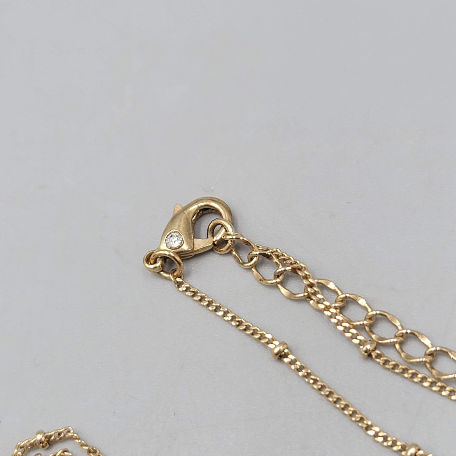 Monet Charm Pendant Necklace Gold tone Crystal 16"-18"