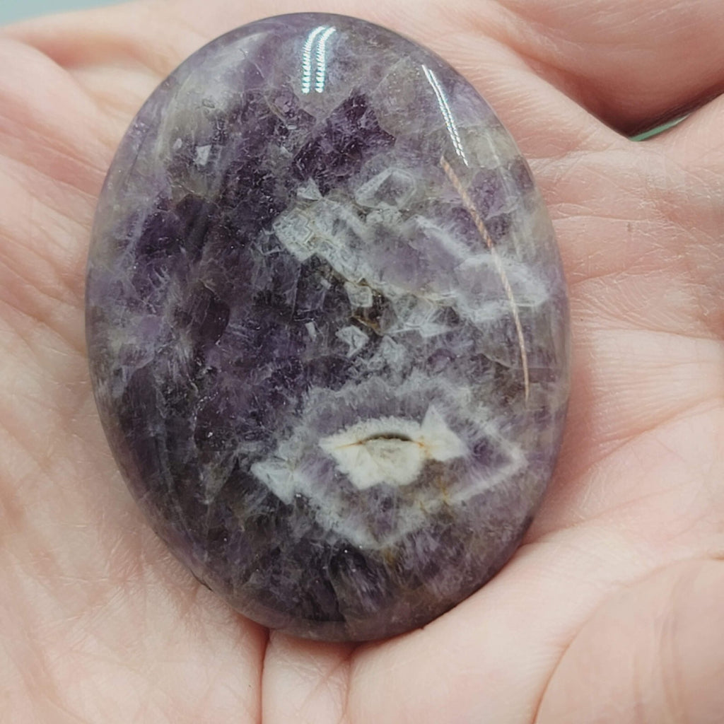 Lot of 4 Polished Palm Worry Stones Semi Precious Stones 1 3/4" x 1 3/8"