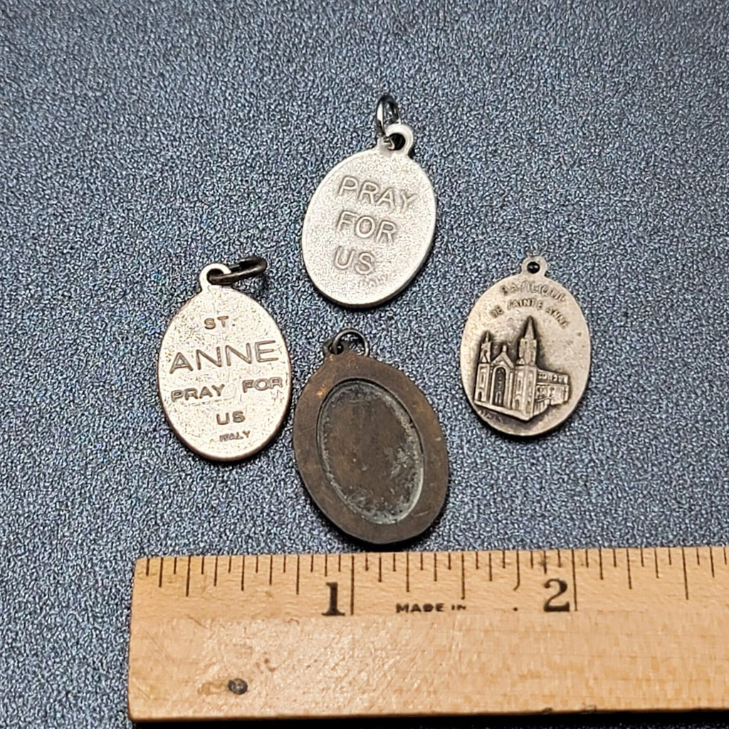 St Frances Mother Cabrini Saint Anne St Therese Medals ​Lot of 4 Italy Catholic