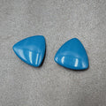 Vintage Clip on Earrings Blue Acrylic Triangle Statement Drop 1 3/8"