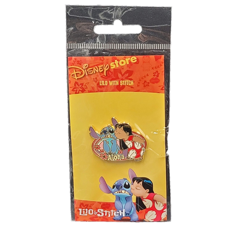 Disney Lilo & Stitch Kissing Aloha Pin New Sealed