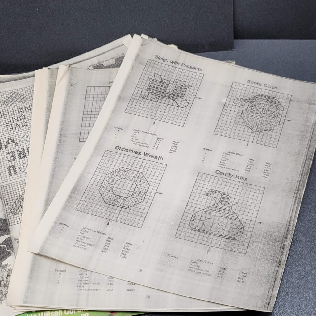 Various Charted Cross Stitch Patterns for Jar Lids Leaflet 211 Lorenzo Petroff