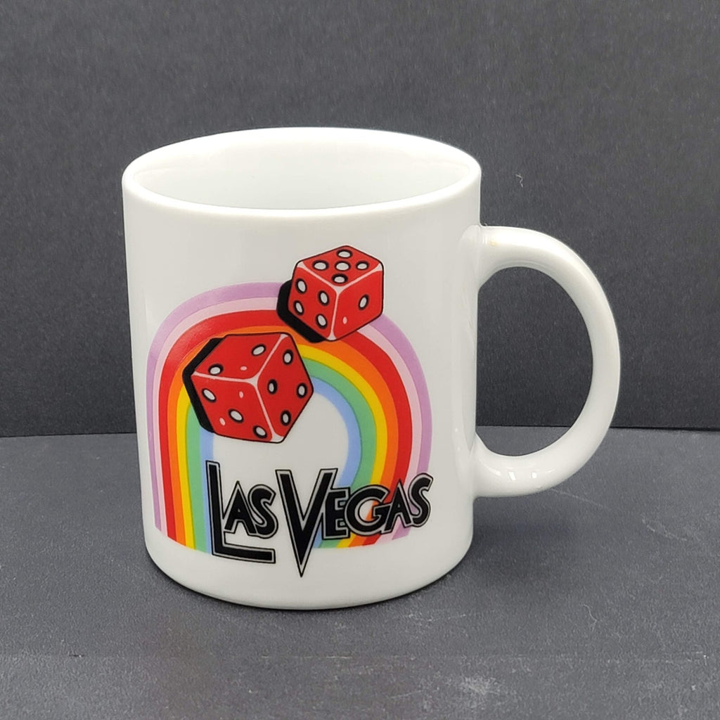 Vintage Las Vegas Nevada Rainbow Coffee Mug Novelty Mugs Casino Souvenir