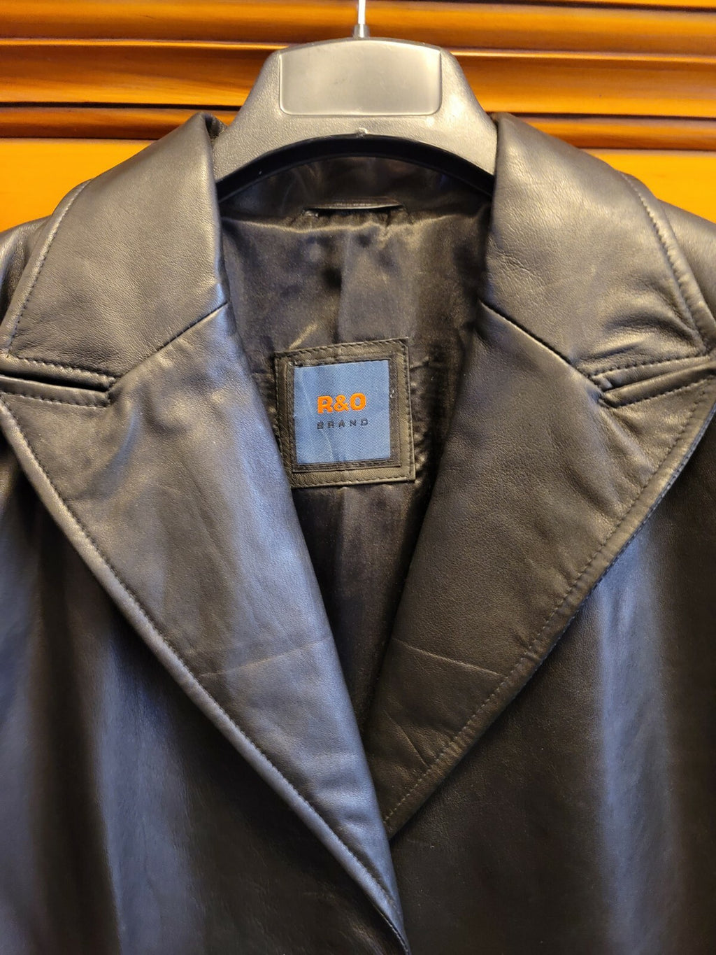 Vintage Olmes Trench Coat M Black Leather Jacket Matrix