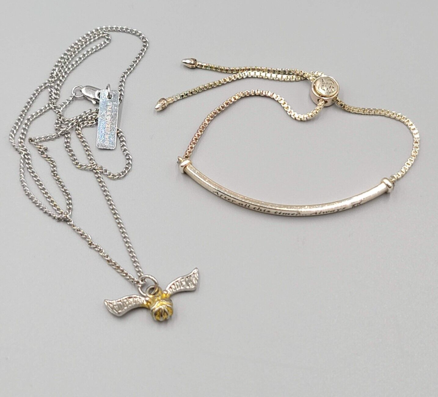 Harry Potter Jewelry Lot Snitch Necklace After all this time Always Bracelet