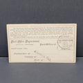 1883 U.S. Post Office Department Registry Bill Postal Card Altamont Dakota Brown