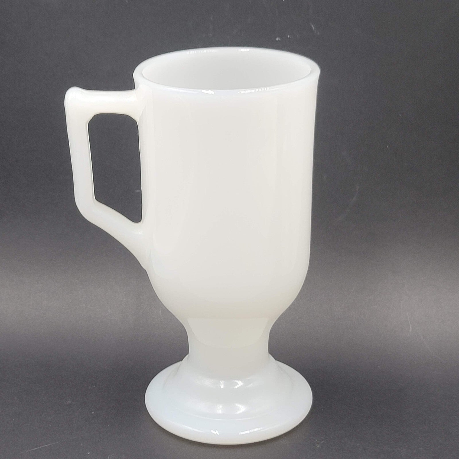 Ox Yoke Inn Amana Iowa Vintage Coffee Mug Milk Glass Blue Lettering