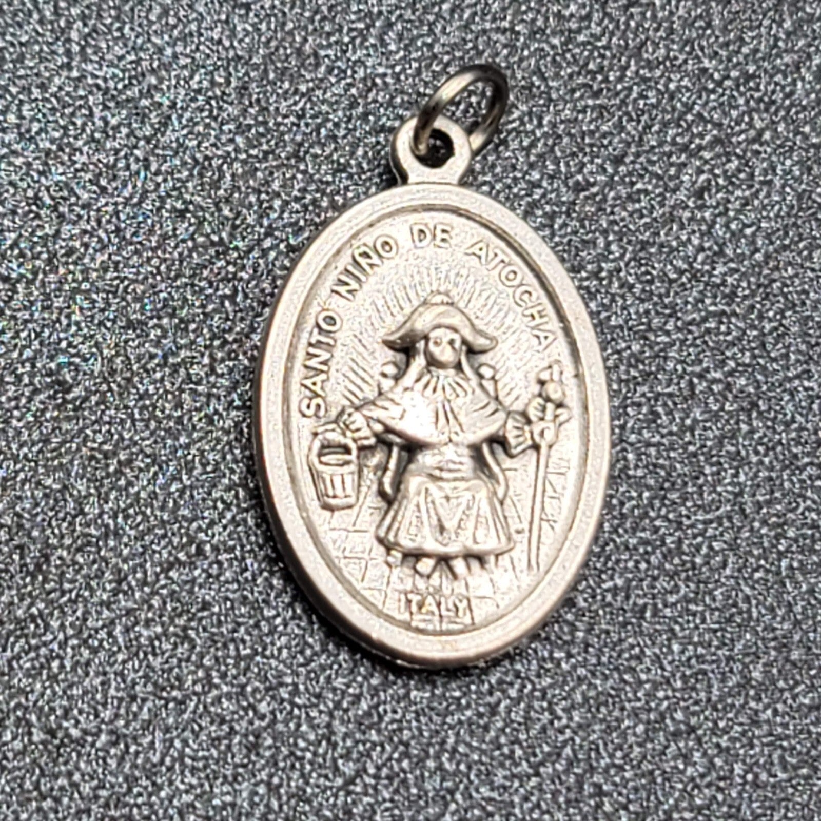 Nuestra Senora de Guadalupe Santo Nino of Atocha Medal Pendant Italy 1"