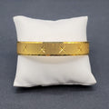 Vintage Bangle Bracelet Gold Plated Star Etch Design 8" x 1/2"