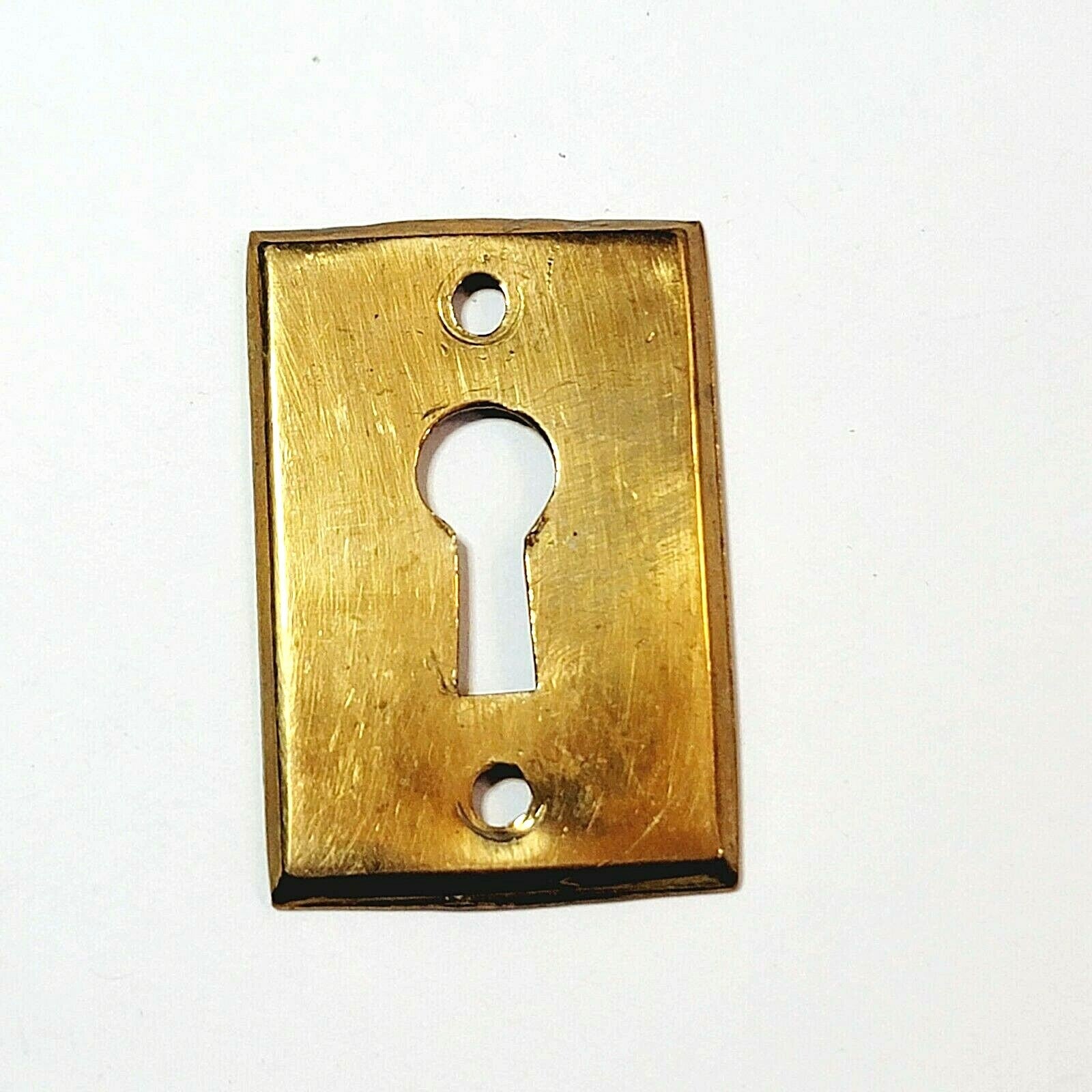 Vintage Ornate Brass Skeleton Keyhole Escutcheon Salvage Hardware 1 3/4"