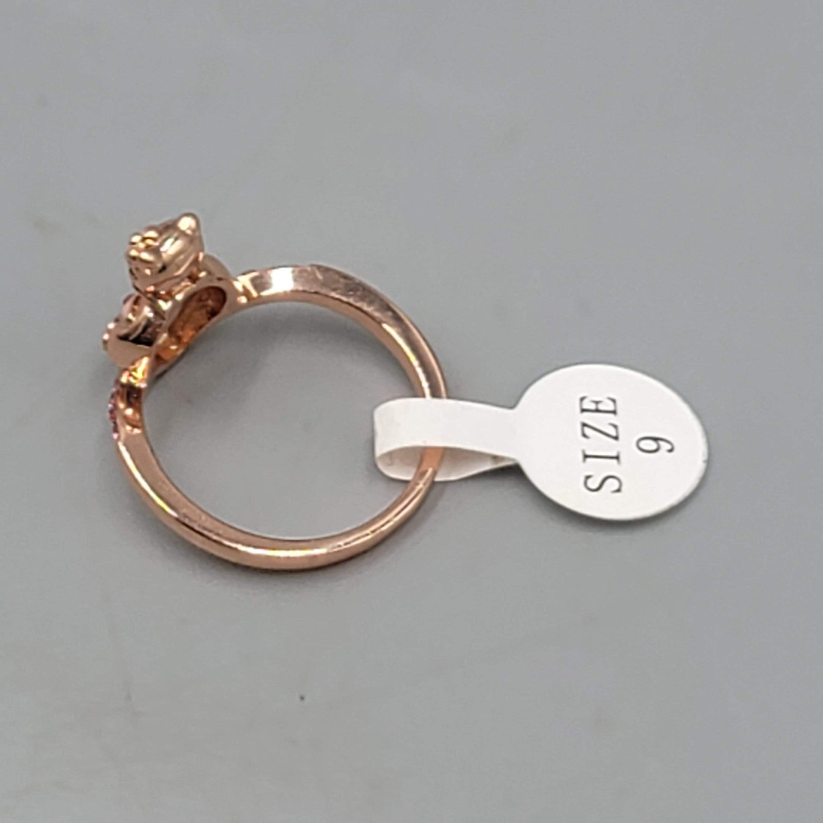 Hello Kitty Fragrant Jewels Ring Size 9 Rose Gold tone Enamel Crystal Pink Donut