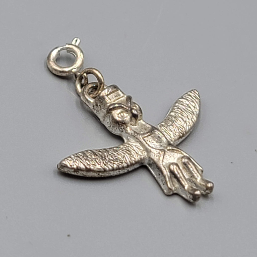 TOTEM POLE Charm Pendant Alaska Native American Silver tone 1"
