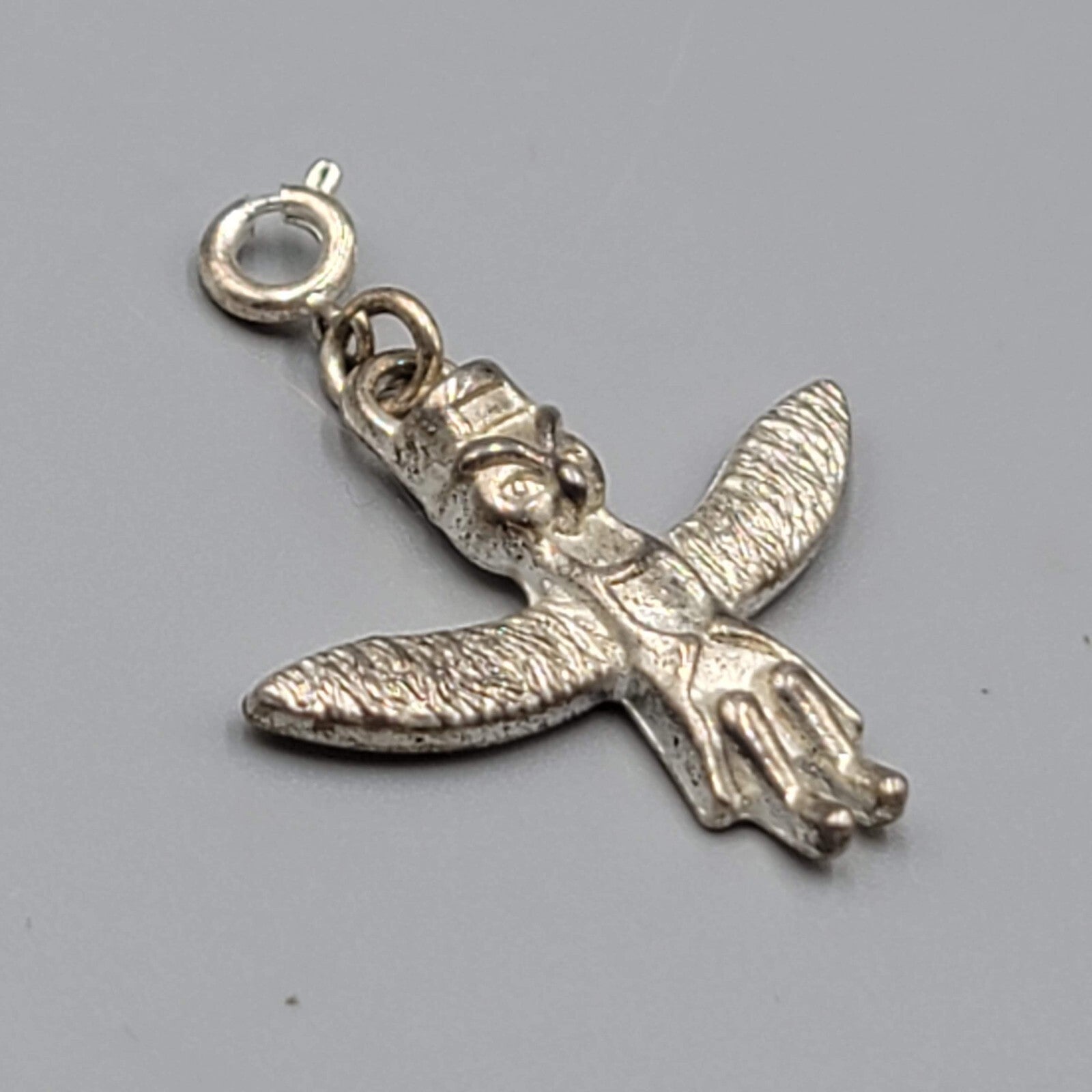 TOTEM POLE Charm Pendant Alaska Native American Silver tone 1"