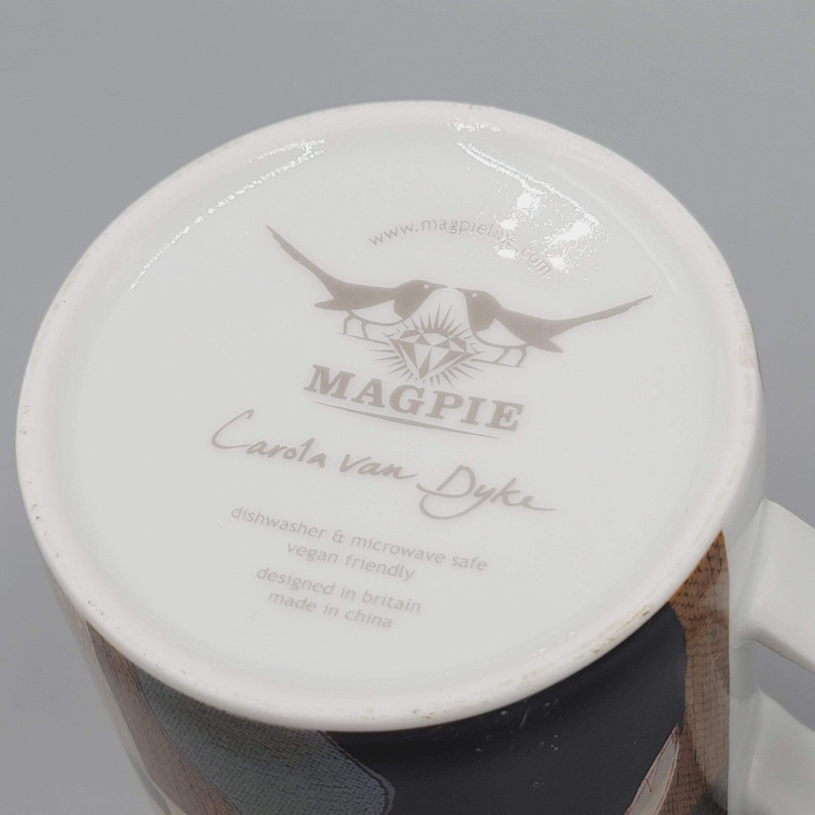 Carola van Dyke Mr Badger Art Coffee Mug Magpie Fabric Patterns